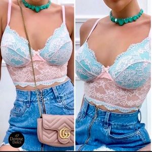 PLUNGE CROPPED LONGLINE BRA & CHEEKY PANTY SET